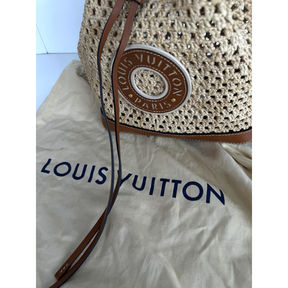 Louis Vuitton Noe BB Bag in Natural Woven Raffia with Leather Trim E-8 - Picture 16 of 16